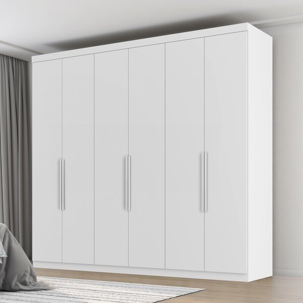Guarda Roupa Casal 6 Portas 4 Gavetas Evidence Plus Branco Ab