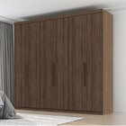 Guarda Roupa Casal 6 Portas 4 Gavetas Evidence Plus Nogueira