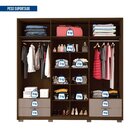 Guarda Roupa Casal 6 Portas 4 Gavetas Externas Com Pés E Puxa