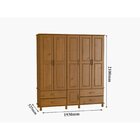 Guarda Roupa Casal 6 Portas 4 Gavetas Florença  Imbuia Fosco