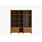 Guarda Roupa Casal 6 Portas 4 Gavetas Florença  Imbuia Fosco