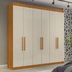 Guarda Roupa Casal 6 Portas 4 Gavetas França Cinamomo/off Whi