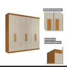 Guarda Roupa Casal 6 Portas 4 Gavetas França Cinamomo/off Whi