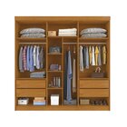 Guarda Roupa Casal 6 Portas 4 Gavetas França Cinamomo/off Whi