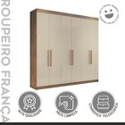 Guarda Roupa Casal 6 Portas 4 Gavetas França Conquista Móveis