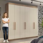 Guarda Roupa Casal 6 Portas 4 Gavetas França Conquista Móveis