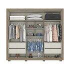 Guarda Roupa Casal 6 Portas 4 Gavetas Garden Henn Rústico/off