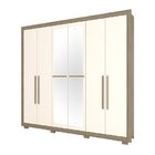 Guarda Roupa Casal 6 Portas 4 Gavetas Garden Henn Rústico/off