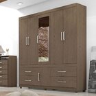 Guarda Roupa Casal 6 Portas 4 Gavetas Guarujá  Demóbile
