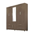 Guarda Roupa Casal 6 Portas 4 Gavetas Guarujá  Demóbile