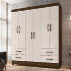 Guarda Roupa Casal 6 Portas 4 Gavetas Honduras - Móveis Leão