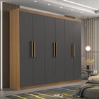 Guarda Roupa Casal 6 Portas 4 Gavetas Ipanema Cinamomo/grafite