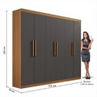 Guarda Roupa Casal 6 Portas 4 Gavetas Ipanema Cinamomo/grafite