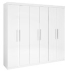 Guarda Roupa Casal 6 Portas 4 Gavetas - Leblon-branco - Móvei