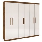 Guarda Roupa Casal 6 Portas 4 Gavetas - Leblon-ypê/off White