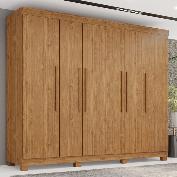 Guarda Roupa Casal 6 Portas 4 Gavetas Londres Prime  Cinamomo