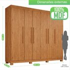 Guarda Roupa Casal 6 Portas 4 Gavetas Londres Prime  Cinamomo