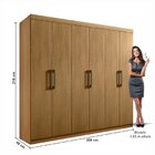 Guarda Roupa Casal 6 Portas 4 Gavetas Madri Cinamomo