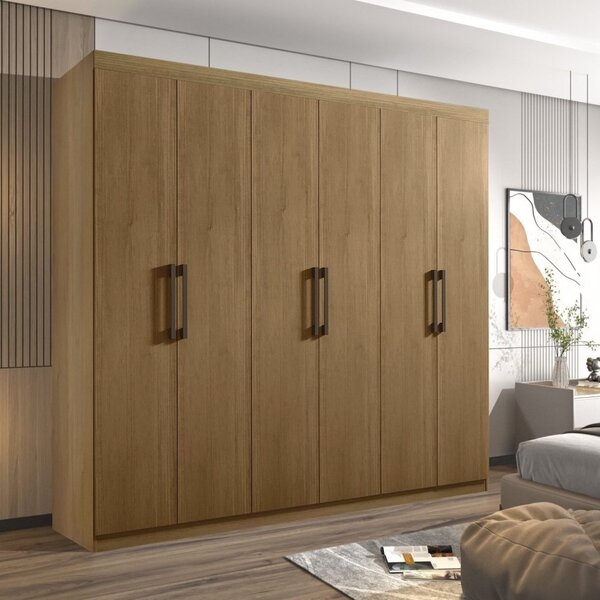 Guarda Roupa Casal 6 Portas 4 Gavetas Madri Cinamomo