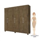 Guarda-roupa Casal 6 Portas 4 Gavetas Malibu J&móveis Jequiti