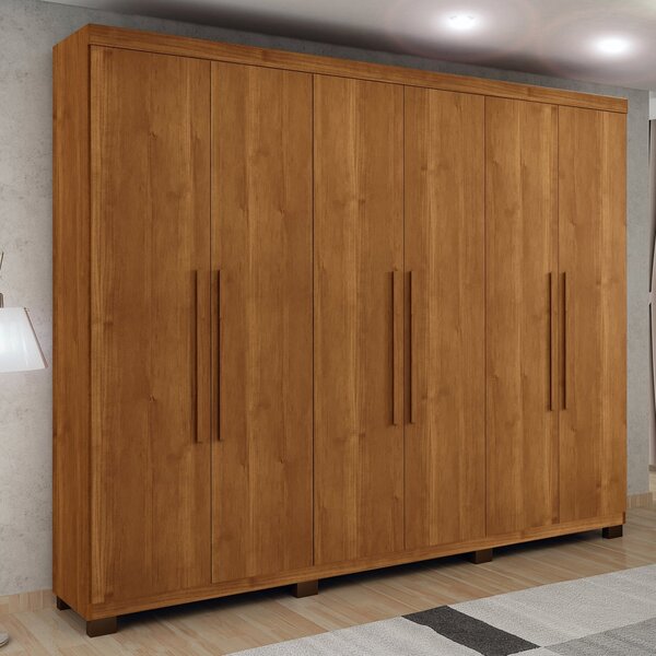 Guarda Roupa Casal 6 Portas 4 Gavetas Master  Cinamomo