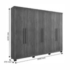 Guarda Roupa Casal 6 Portas 4 Gavetas Master  Cinamomo