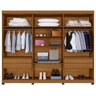 Guarda Roupa Casal 6 Portas 4 Gavetas Master  Cinamomo/off Wh