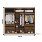 Guarda Roupa Casal 6 Portas 4 Gavetas Mdf Oslo Made Marcs