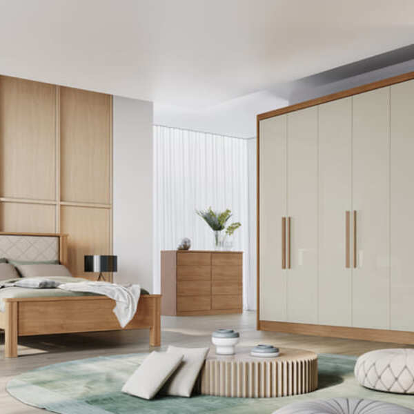 Guarda Roupa Casal 6 Portas 4 Gavetas - Messina-cumaru/fendi