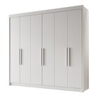 Guarda Roupa Casal 6 Portas 4 Gavetas Miami 100% Mdf Branco