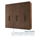 Guarda Roupa Casal 6 Portas 4 Gavetas Miami 100% Mdf Cacau