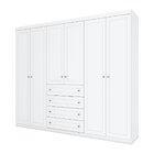 Guarda Roupa Casal 6 Portas 4 Gavetas Mississipi  Branco Hp