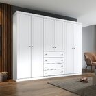 Guarda Roupa Casal 6 Portas 4 Gavetas Mississipi  Branco Hp