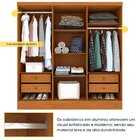Guarda Roupa Casal 6 Portas 4 Gavetas Munique 180cm Espresso