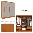 Guarda Roupa Casal 6 Portas 4 Gavetas Munique 180cm Espresso