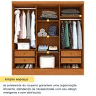 Guarda Roupa Casal 6 Portas 4 Gavetas Munique 180cm Espresso