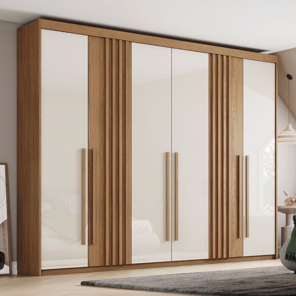 Guarda-roupa Casal 6 Portas 4 Gavetas Nathaniel Espresso Móve