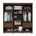 Guarda-roupa Casal 6 Portas 4 Gavetas New Malibu Espresso Móv