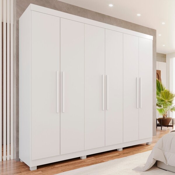 Guarda-roupa Casal 6 Portas 4 Gavetas New Malibu Espresso Móv