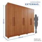 Guarda-roupa Casal 6 Portas 4 Gavetas New Malibu Espresso Móv
