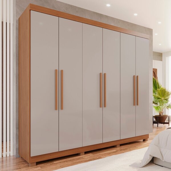 Guarda-roupa Casal 6 Portas 4 Gavetas New Malibu Espresso Móv