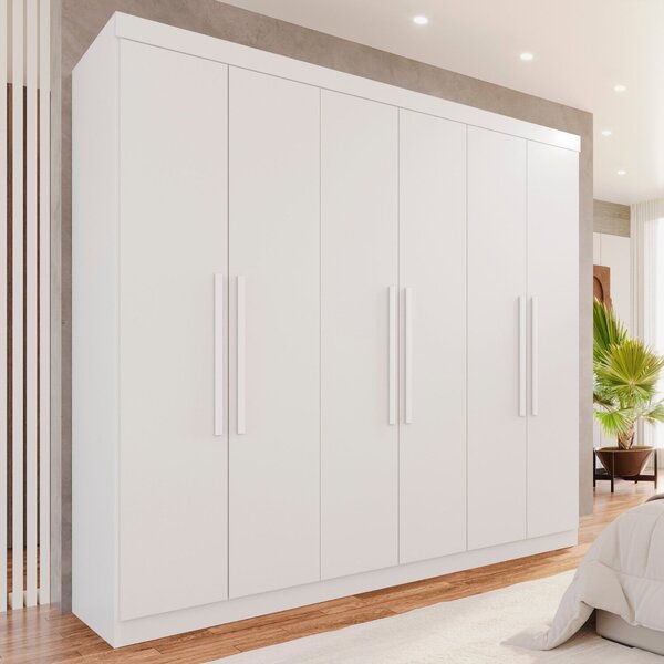 Guarda-roupa Casal 6 Portas 4 Gavetas New Malibu Espresso Móv