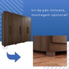 Guarda-roupa Casal 6 Portas 4 Gavetas New Malibu Espresso Móv