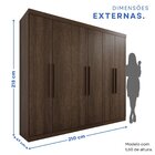Guarda-roupa Casal 6 Portas 4 Gavetas New Malibu Espresso Móv