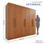 Guarda-roupa Casal 6 Portas 4 Gavetas New Malibu Espresso Móv