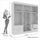 Guarda Roupa Casal 6 Portas 4 Gavetas New Verona Salleto Bran