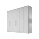 Guarda Roupa Casal 6 Portas 4 Gavetas - New Vértice-branco -