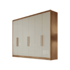 Guarda Roupa Casal 6 Portas 4 Gavetas - New Vértice-cumaru/fe