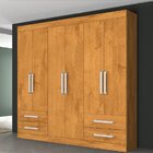 Guarda Roupa Casal 6 Portas 4 Gavetas Nice Made Marcs Peróba