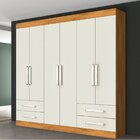 Guarda Roupa Casal 6 Portas 4 Gavetas Nice Made Marcs Peróba/